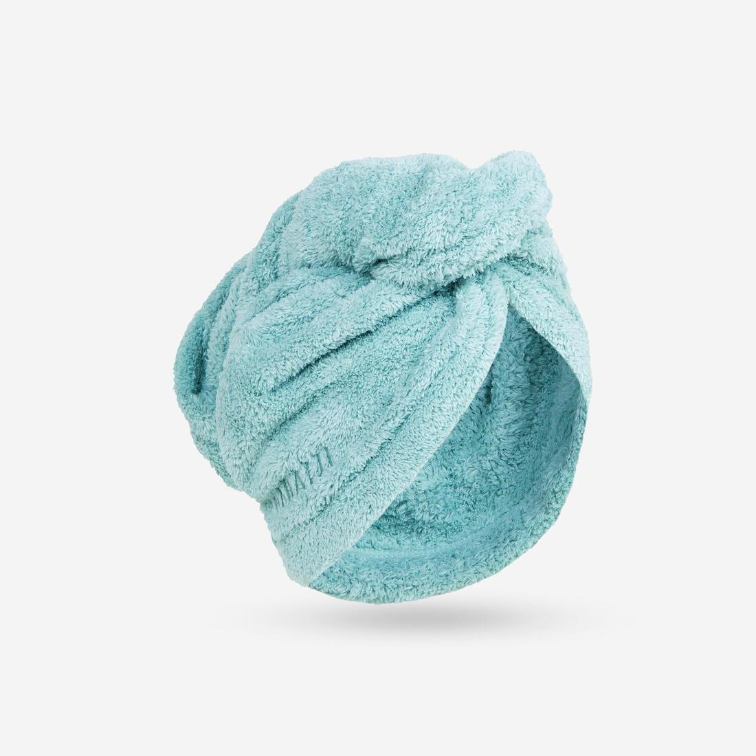 women Swimming Soft Microfibre Hair Towel, Green, No Color, large image number 0