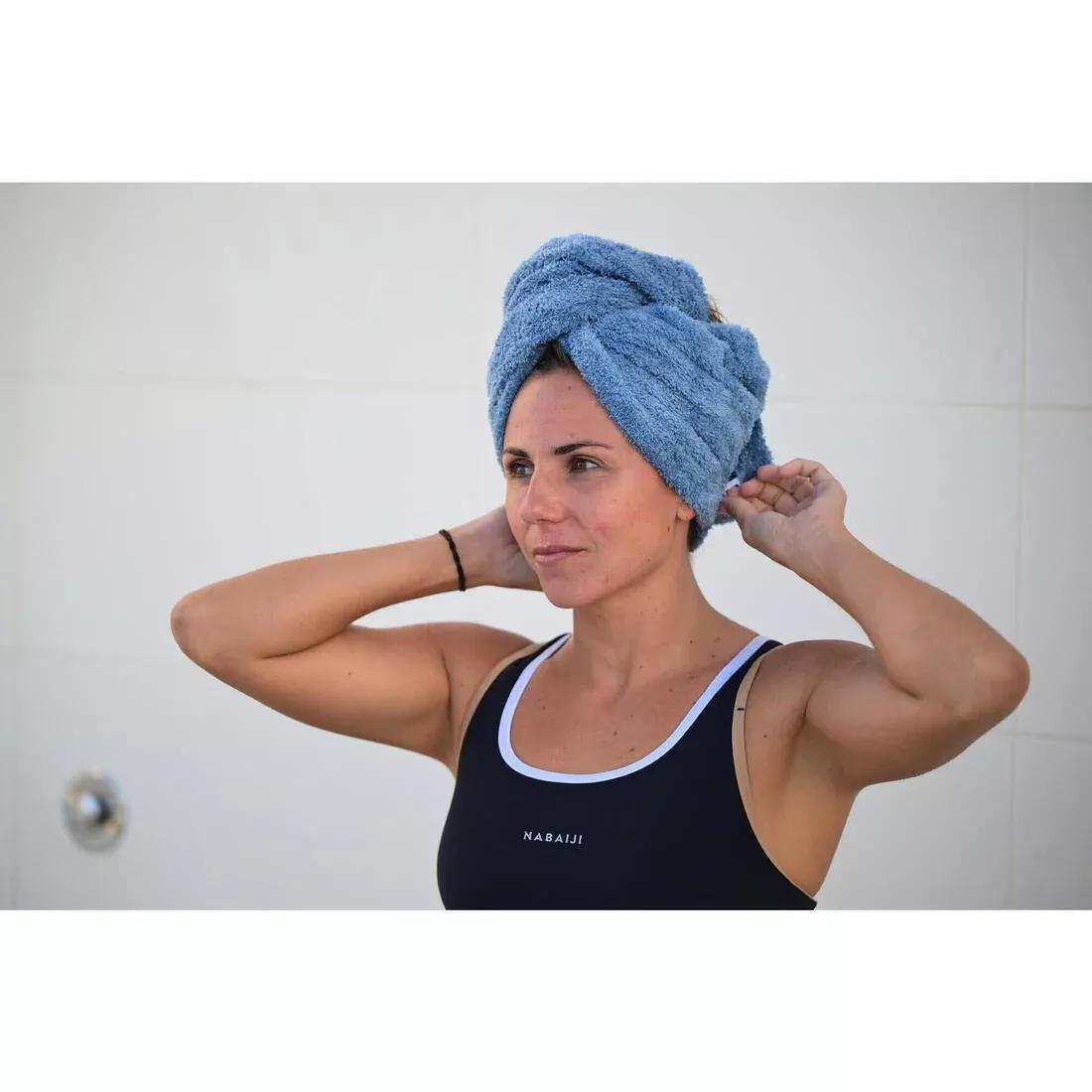 women Swimming Soft Microfibre Hair Towel, Green, No Color, large image number 7