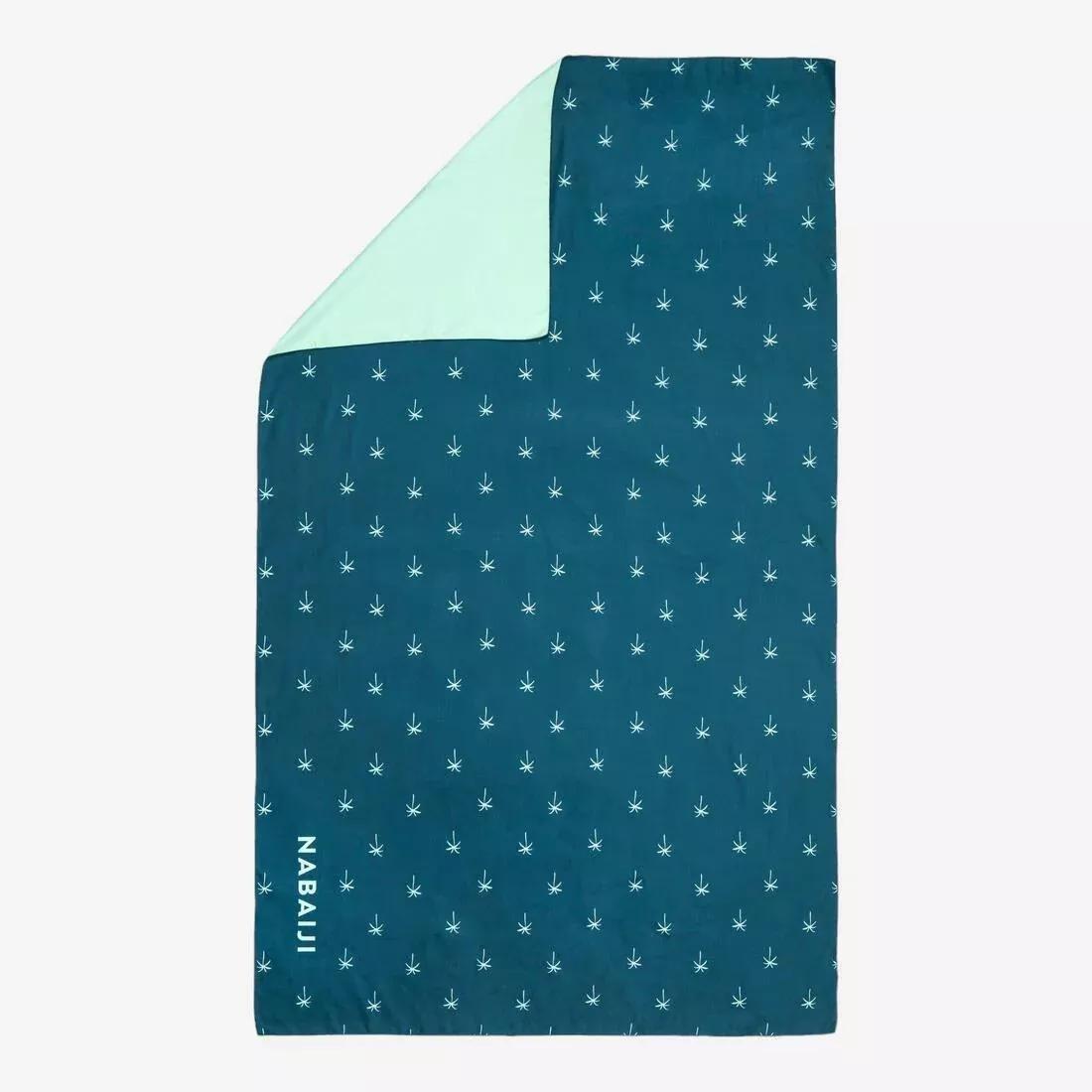 SORBET GREEN Microfibre Swimming Towel Size XL 110 x 175 cm - Print, No Color, large image number 0