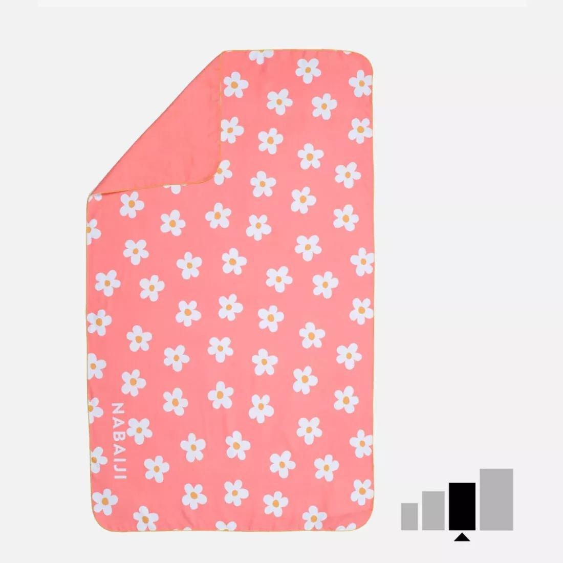 SORBET GREEN Microfibre Swimming Towel Size XL 110 x 175 cm - Print, No Color, large image number 2