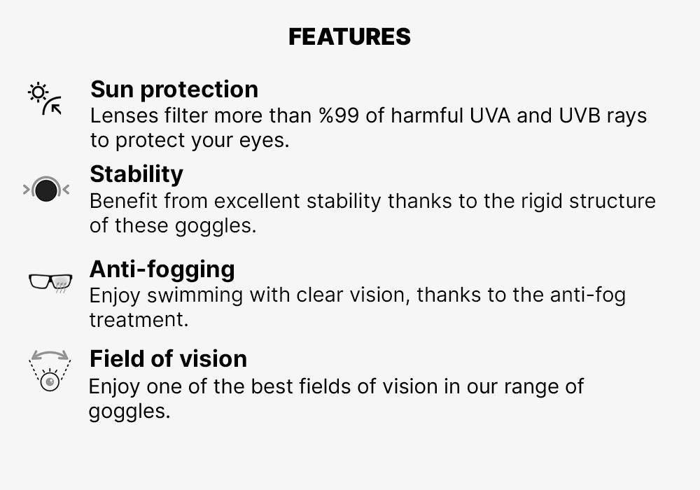 Spirit 500 Adult Swimming Goggles - Clear Lenses, Black, No Color, large image number 15
