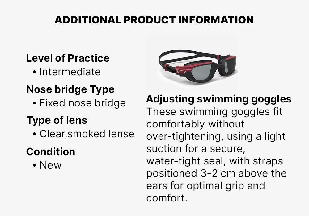 Spirit 500 Adult Swimming Goggles - Clear Lenses, Black, No Color, large image number 16