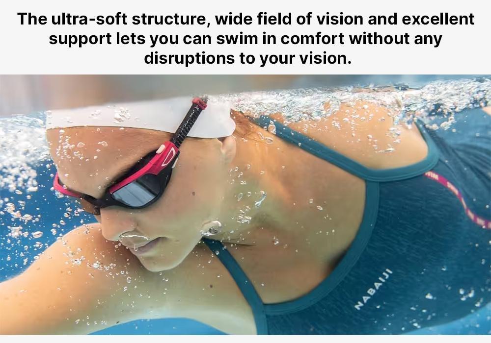 Spirit 500 Adult Swimming Goggles - Clear Lenses, Black, No Color, large image number 19