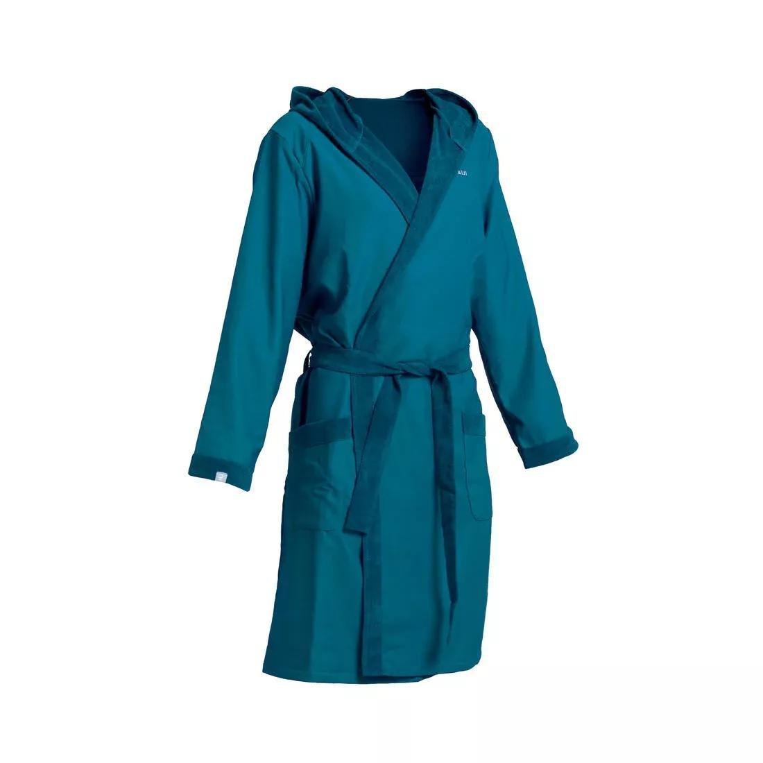Men Compact Pool Bathrobe, Blue, , large image number 0