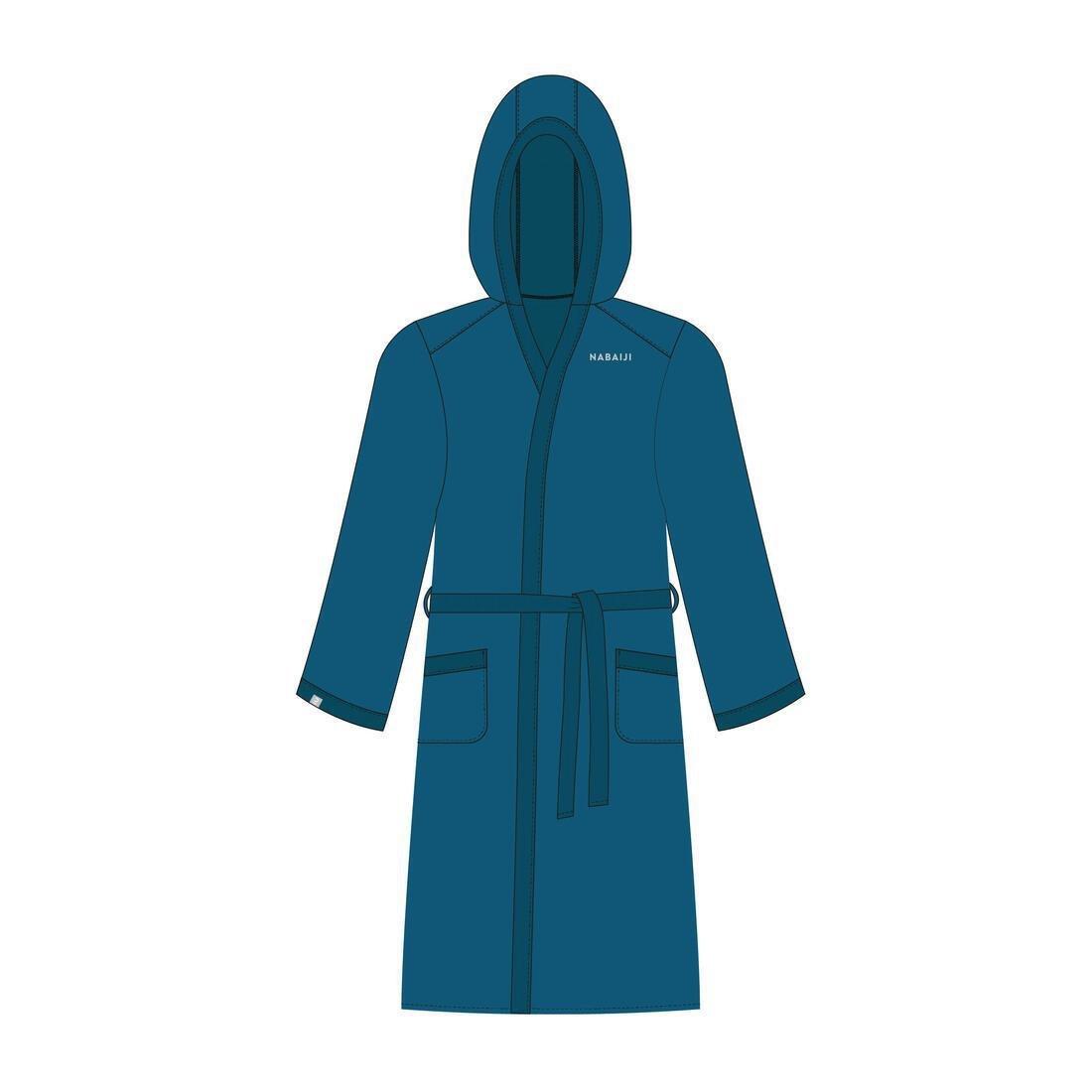 Men Compact Pool Bathrobe, Blue, , large image number 1