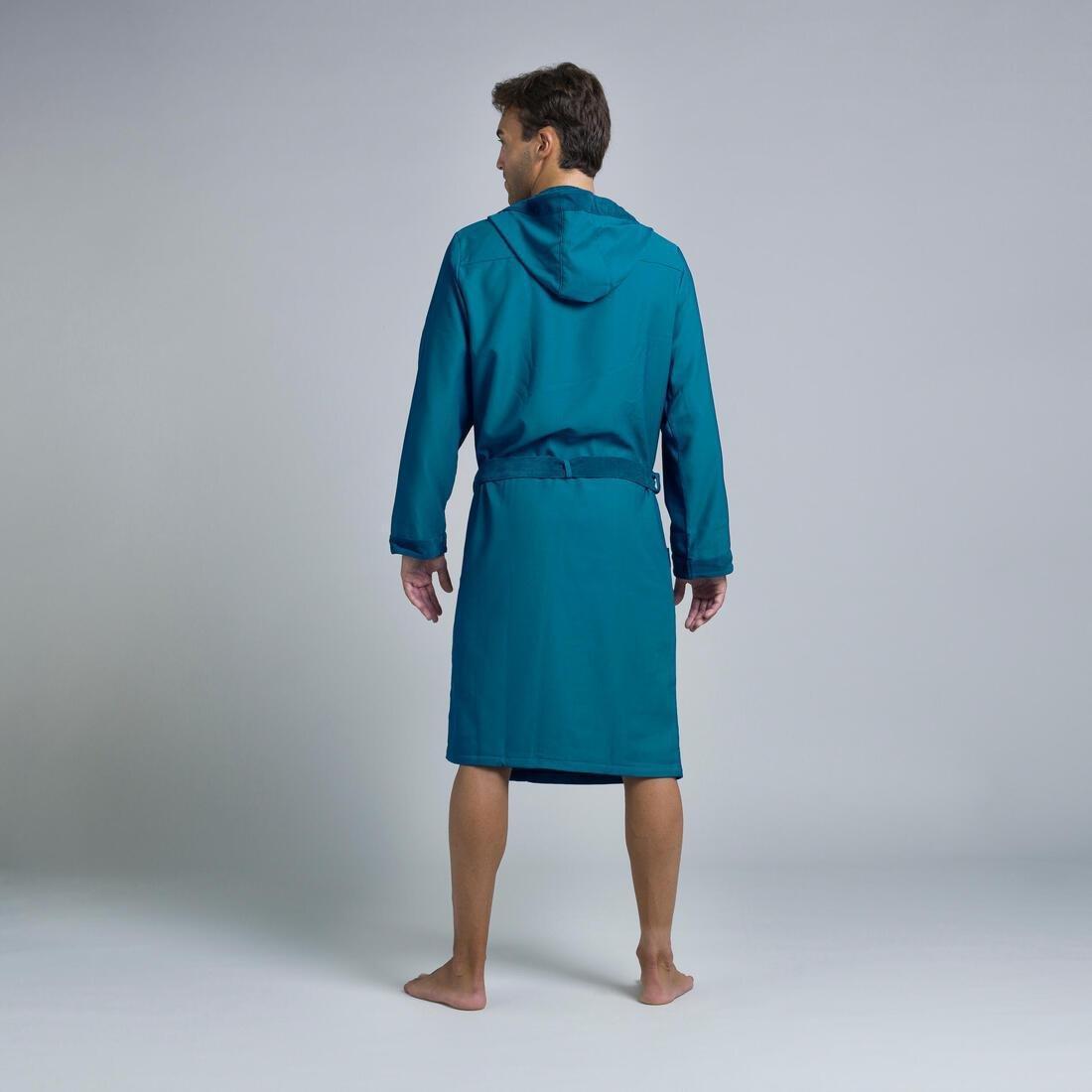 WATKO - Men Compact Pool Bathrobe, Blue