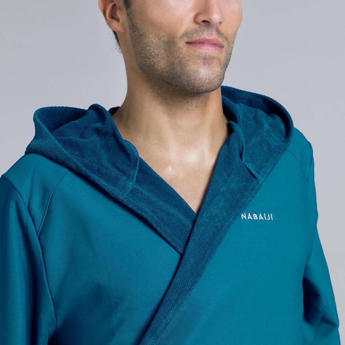 Men Compact Pool Bathrobe, Blue, , large image number 6