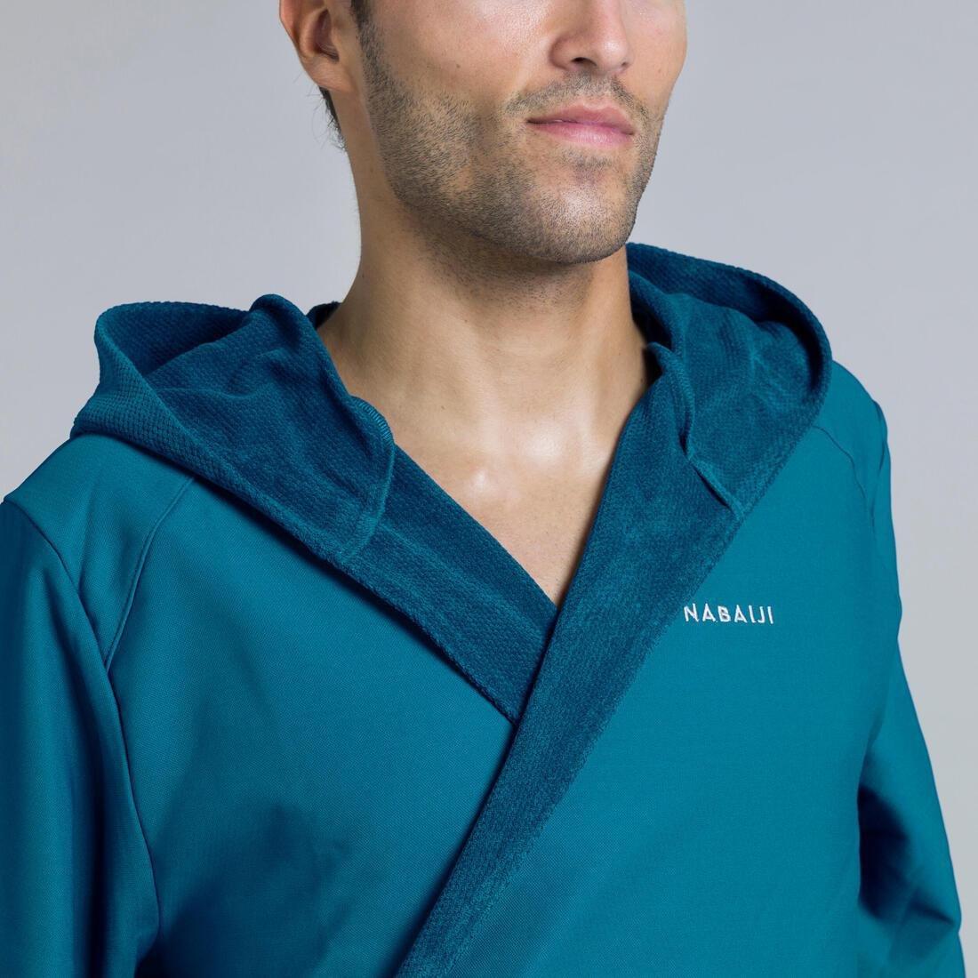 WATKO - Men Compact Pool Bathrobe, Blue