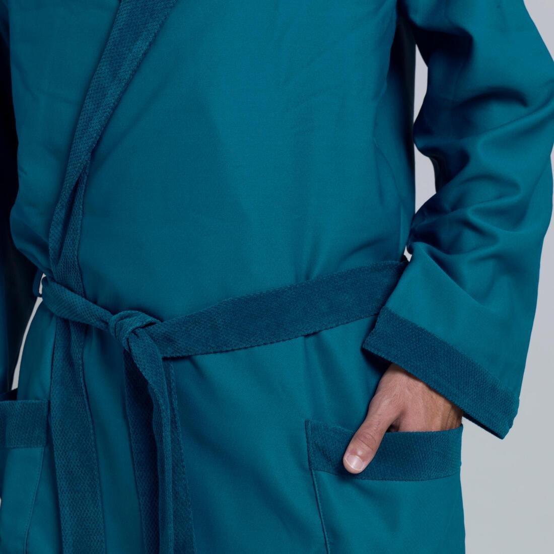 Men Compact Pool Bathrobe, Blue, , large image number 7