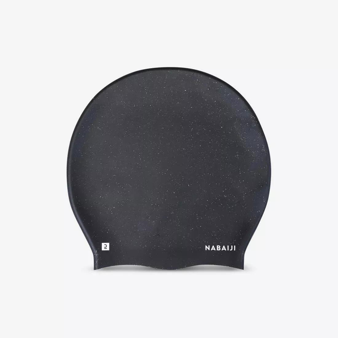 Silicone Swimming Cap - One Size - Thick Hair, Black, No Color, large image number 0