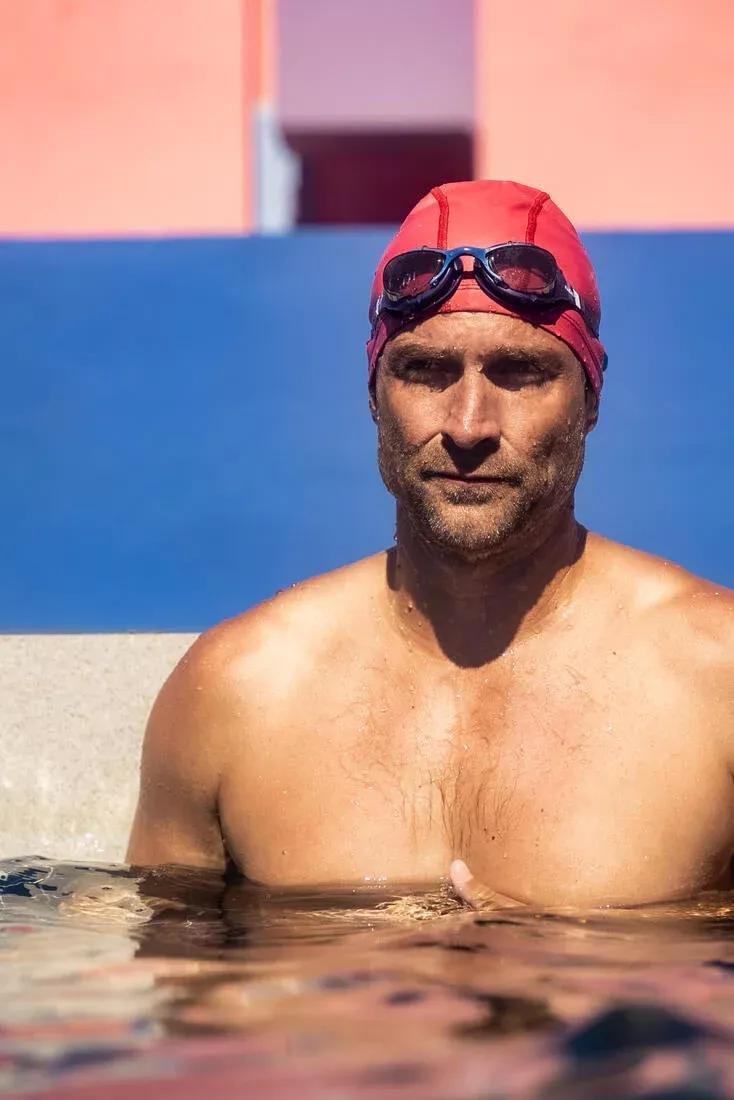 RED Coated mesh swim cap - Printed fabric - Size M - Diag Rubi, No Color, large image number 8