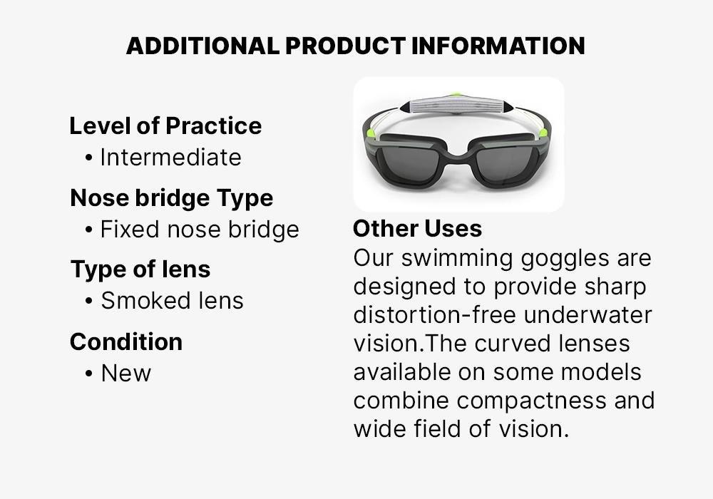 Swimming Goggles Turn Size L Smoked Lenses, Black, No Color, large image number 16
