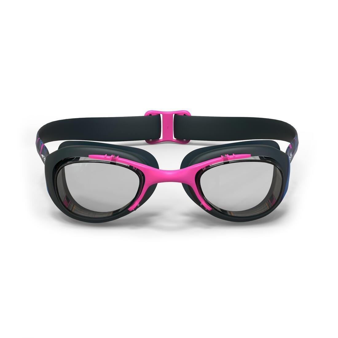 Unisex Swimming Goggles - Clear Lenses - Xbase 100 Print, Navy, No Color, large image number 10