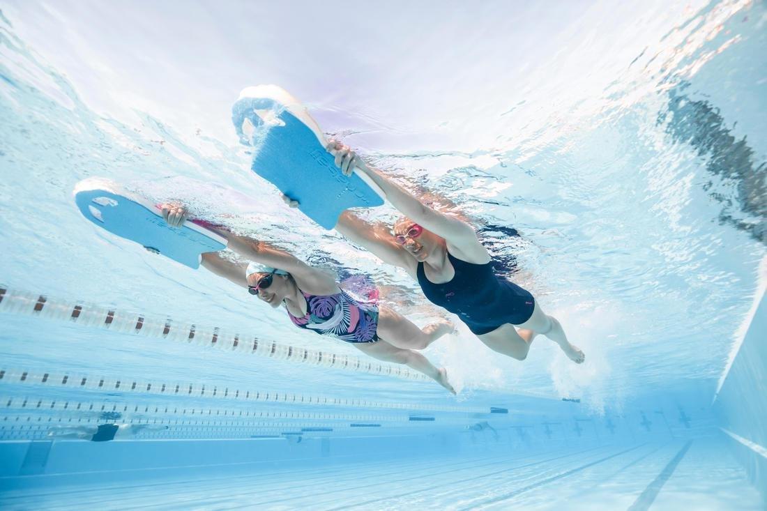 Unisex Swimming Goggles - Clear Lenses - Xbase 100 Print, Navy, No Color, large image number 14