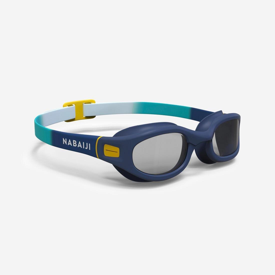 Kids Boys Swimming Goggles - Soft 100 - Size S - Clear Lenses, Blue, No Color, medium