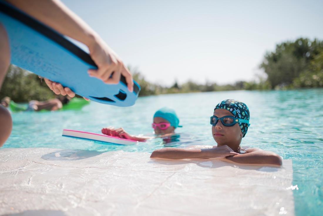 Kids Boys Swimming Goggles - Soft 100 - Size S - Clear Lenses, Blue, No Color, large image number 8