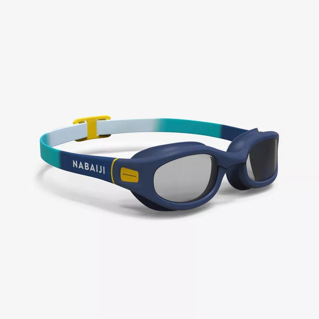 Swimming Goggles - Soft 100 - Size S Clear Lenses, Navy Blue, No Color, large image number 0