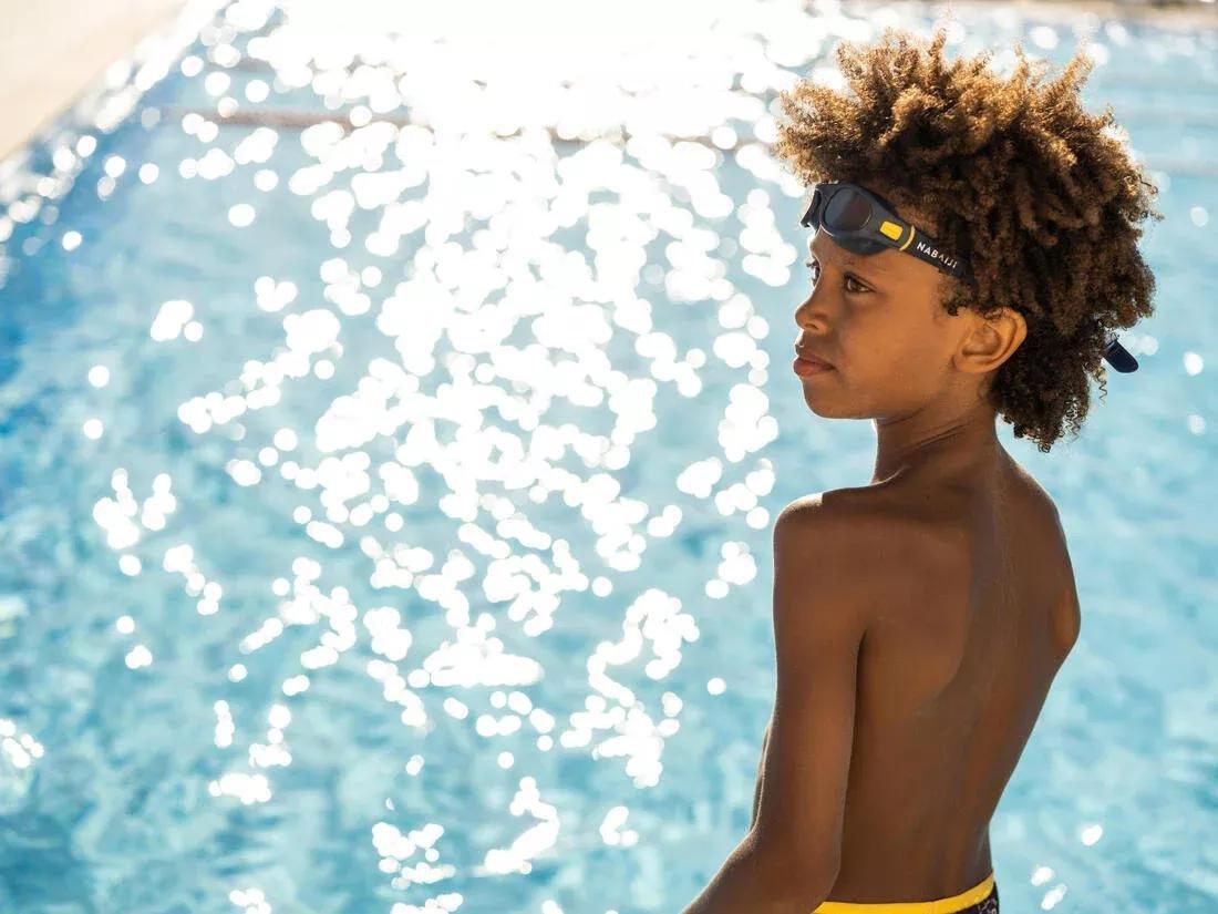 Swimming Goggles - Soft 100 - Size S Clear Lenses, Light Mauve, No Color, large image number 7