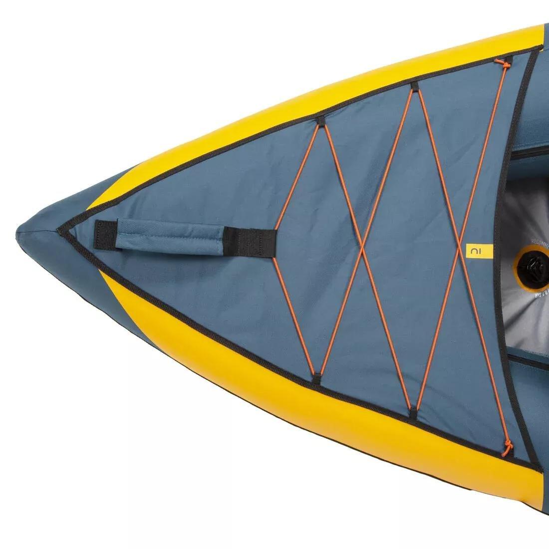 Inflatable 1-2-Person Touring Kayak, Blue, No Color, large image number 4