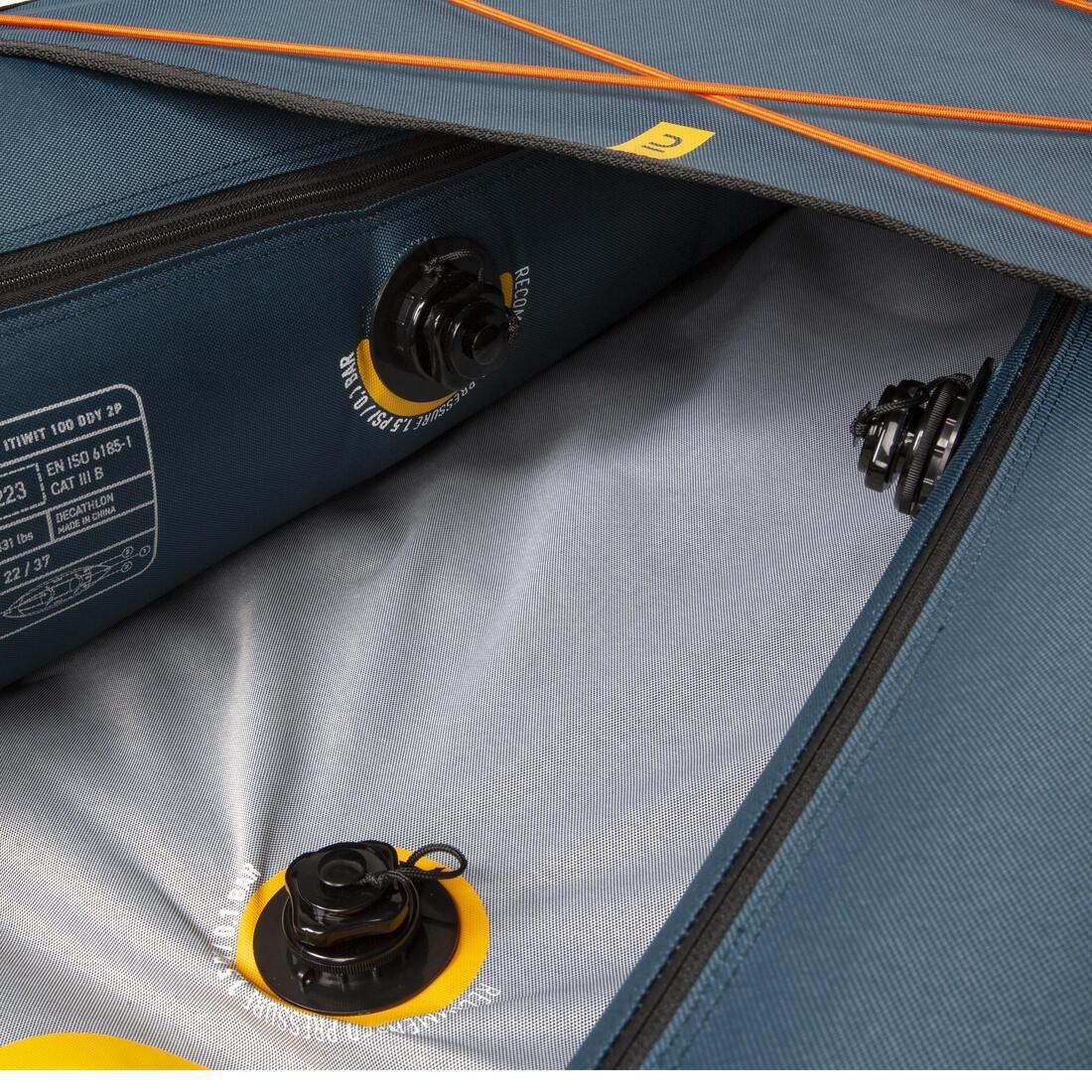 Inflatable 1-2-Person Touring Kayak, Blue, No Color, large image number 11