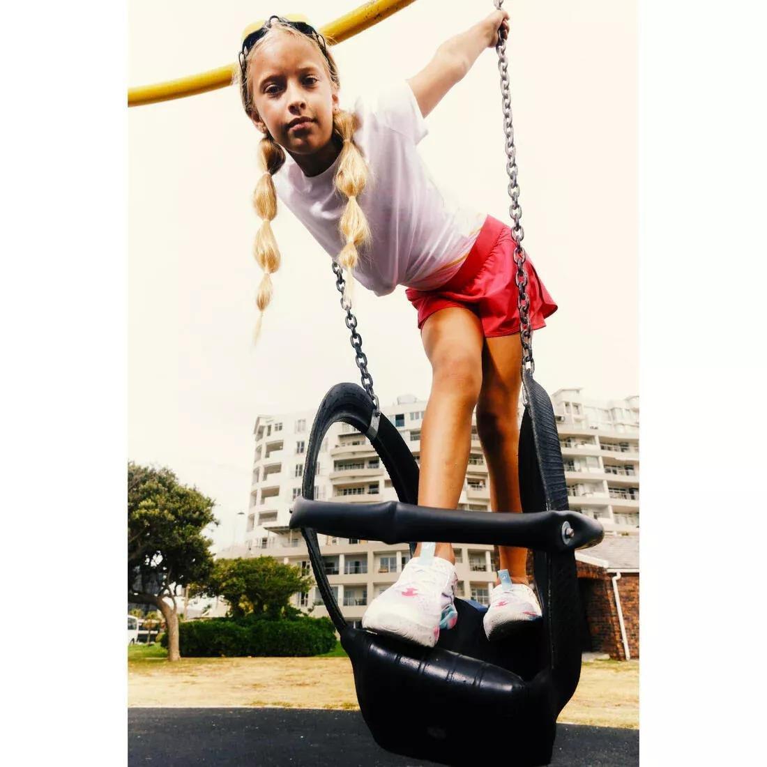 Kids Girls Cotton T-Shirt - 500, White, No Color, large image number 5