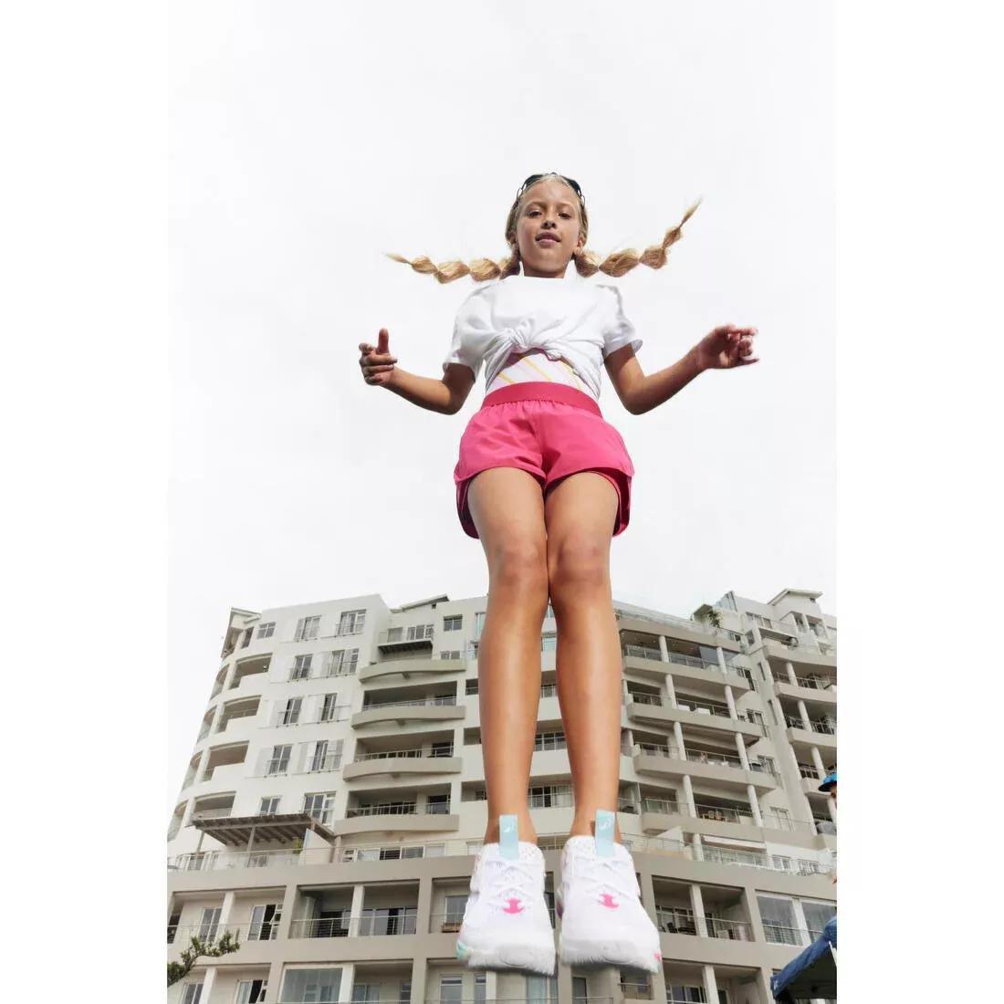 Kids Girls Cotton T-Shirt - 500, White, No Color, large image number 7