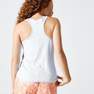 DOMYOS - Women Cardio Fitness Muscle Back Tank Top, White