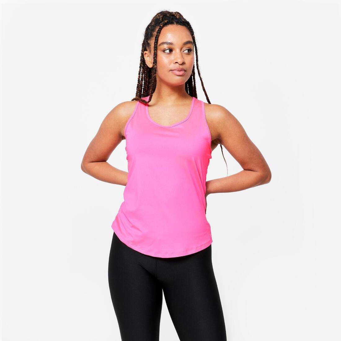 Women Cardio Fitness Muscle Back Tank Top, White, , large image number 8