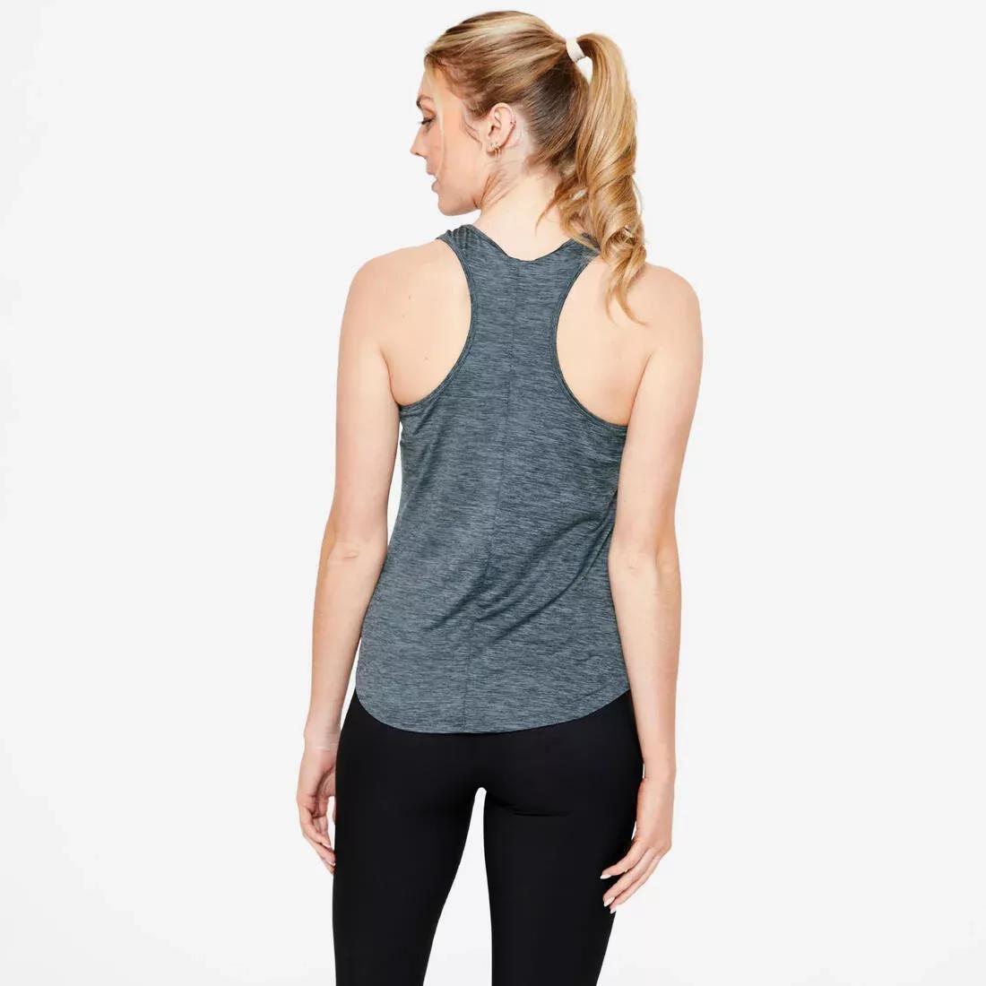 Women Cardio Fitness Muscle Back Tank Top, Pink, No Color, large image number 3