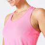 DOMYOS - Women Cardio Fitness Muscle Back Tank Top, Pink