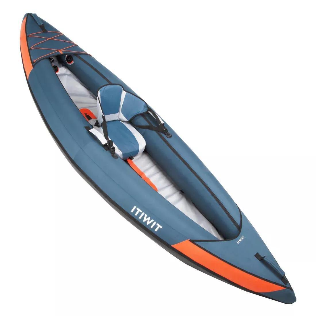 Inflatable 1 Person Kayak, Blue, No Color, medium