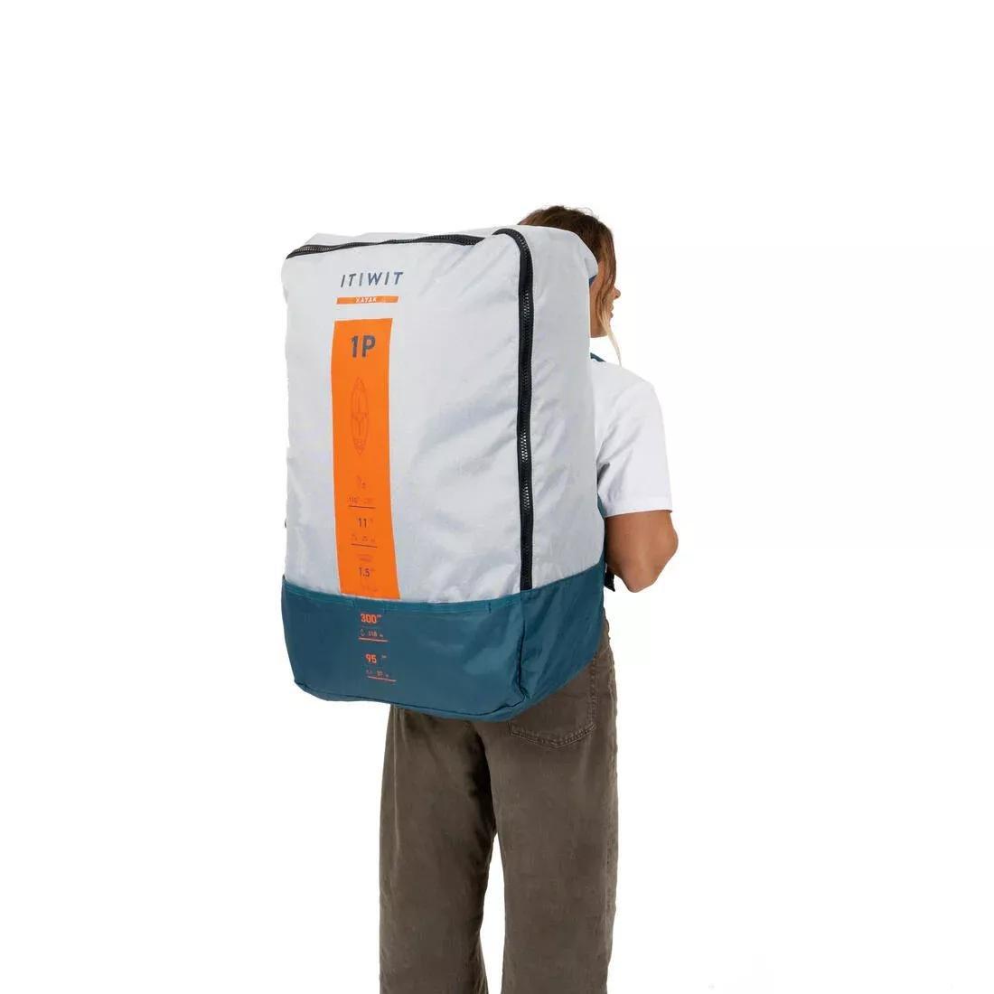 Inflatable 1 Person Kayak, Blue, No Color, medium