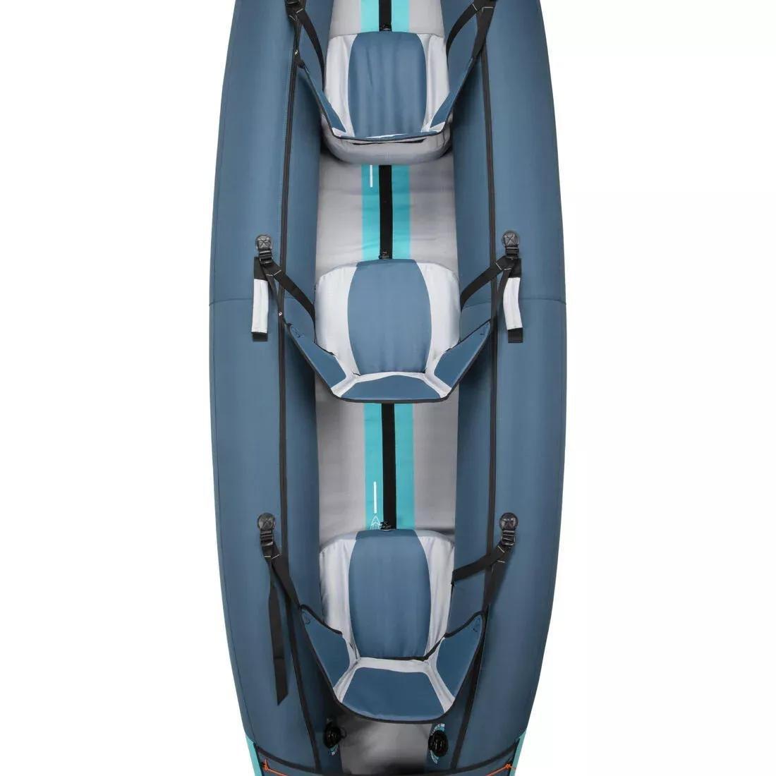 Inflatable Touring Kayak 2-3-Person, Blue, No Color, large image number 5