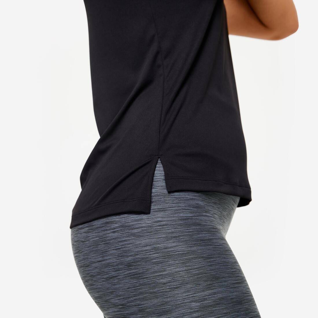 Women Straight Cut Cardio Fitness Tank Top, Black, , large image number 3