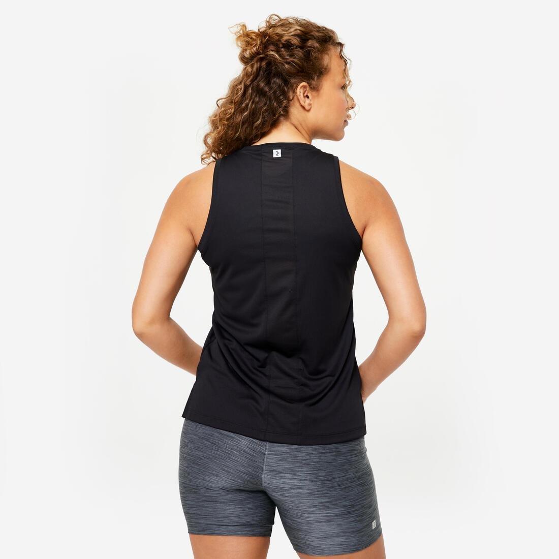 Women Straight Cut Cardio Fitness Tank Top, Black, , large image number 7