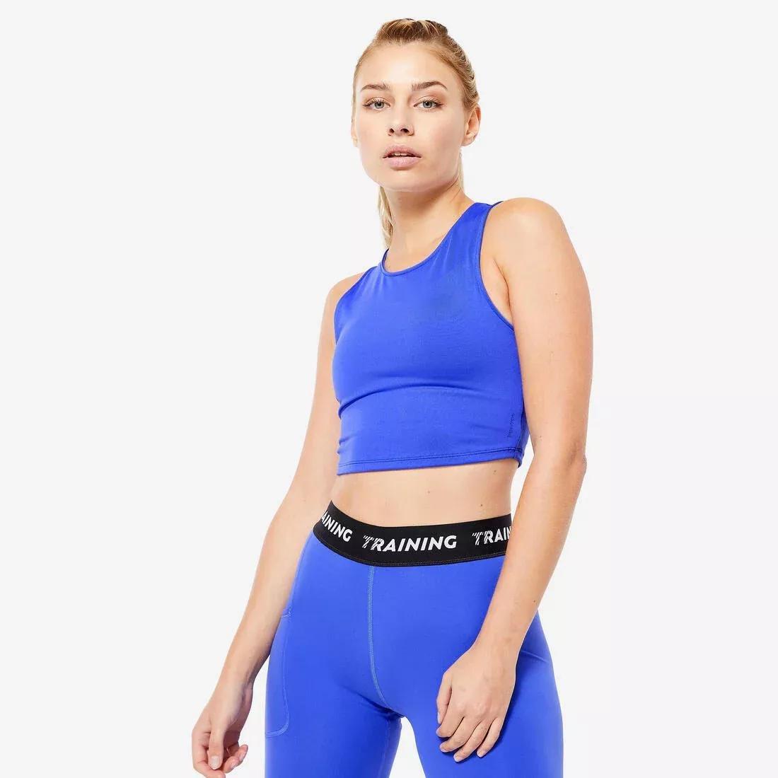 Women Cardio Fitness Cropped Tank Top, Black, , large image number 4