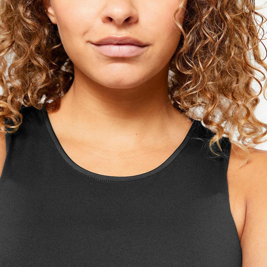 Women Cardio Fitness Cropped Tank Top, Black, No Color, large image number 10