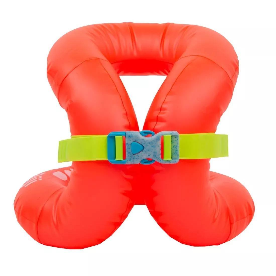 FLUO FLAME ORANGE Inflatable swimming vest for 19-30 kg - orange, No Color, medium