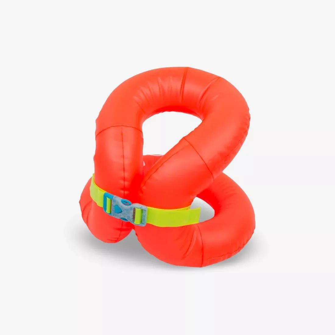 FLUO FLAME ORANGE Inflatable swimming vest for 19-30 kg - orange, No Color, large image number 2