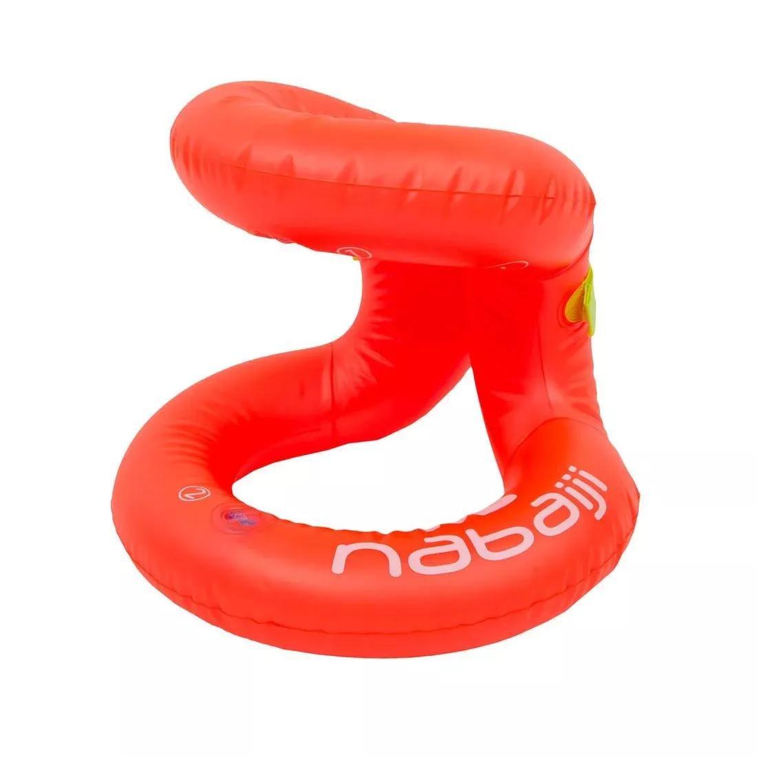 FLUO FLAME ORANGE Inflatable swimming vest for 19-30 kg - orange, No Color, large image number 4