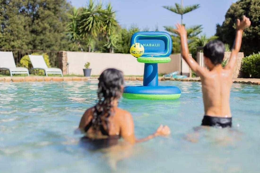 Swimming Pool Basketball Basket, Prussian Blue, No Color, large image number 7