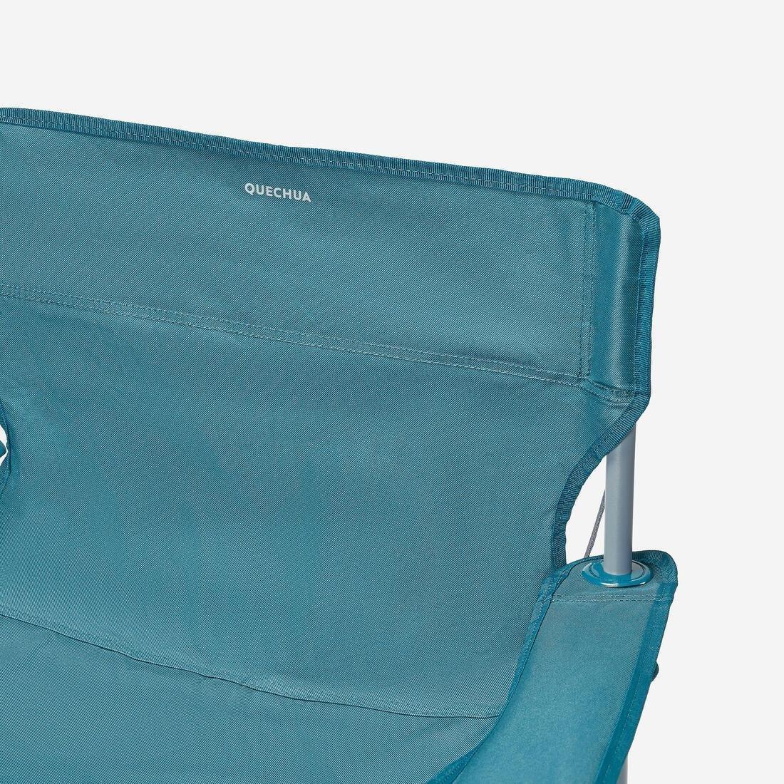 Extra-Wide, Comfortable Folding Camping Chair - With Armrests, Blue, No Color, large image number 3