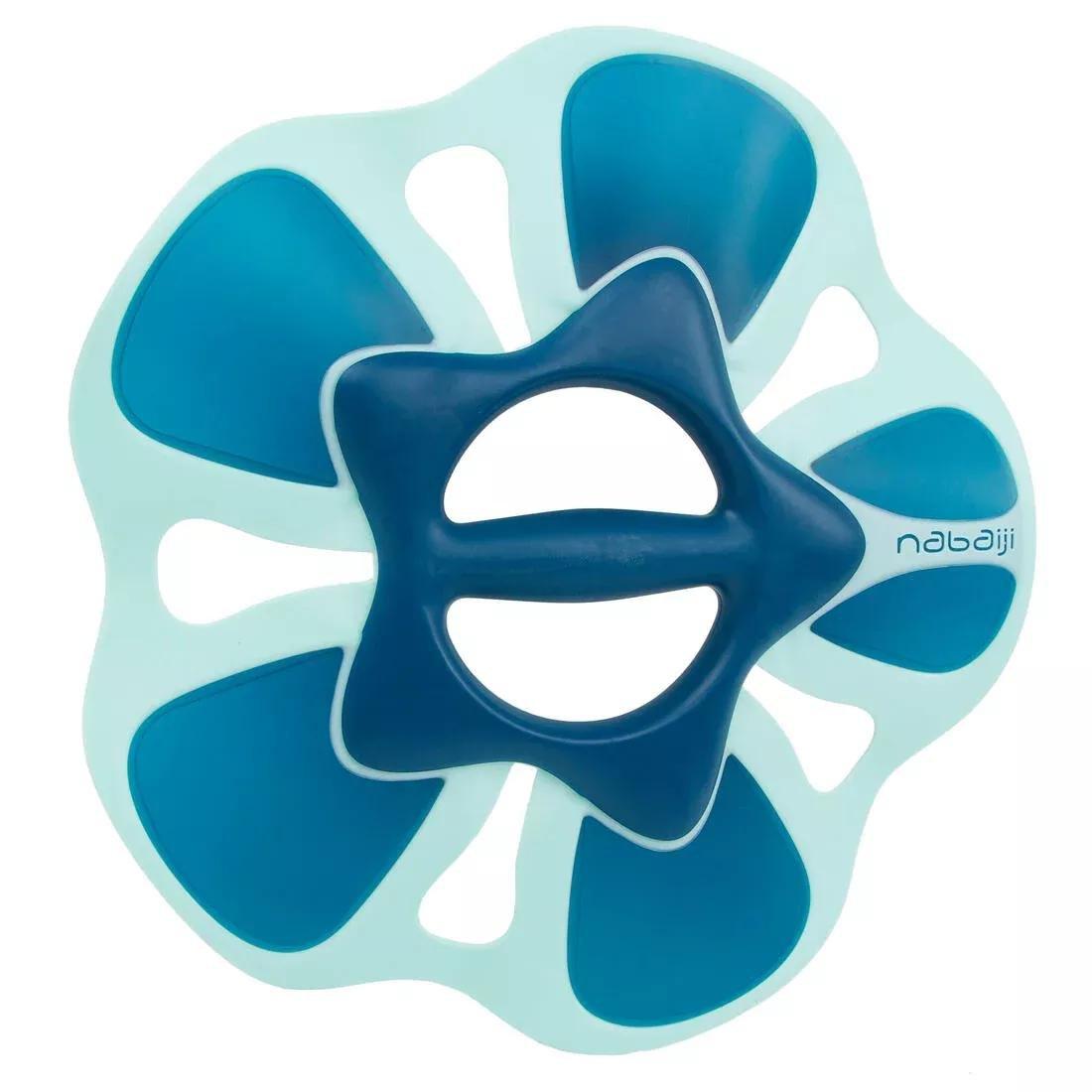 Pair Of Aquafit Pullpush Dumbbells Flower L, Blue, No Color, large image number 5
