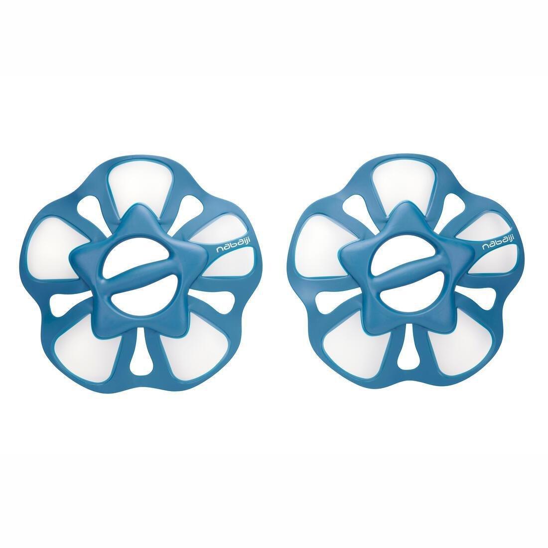 NABAIJI - Pair Of Aquafit Pullpush Dumbbells Flower L, Blue