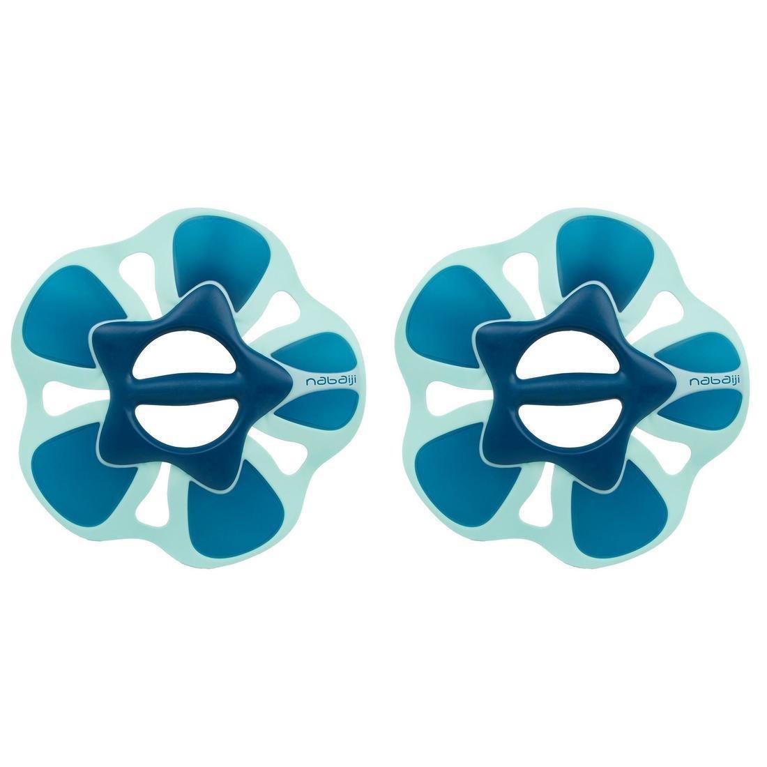 NABAIJI - Pair Of Aquafit Pullpush Dumbbells Flower L, Blue