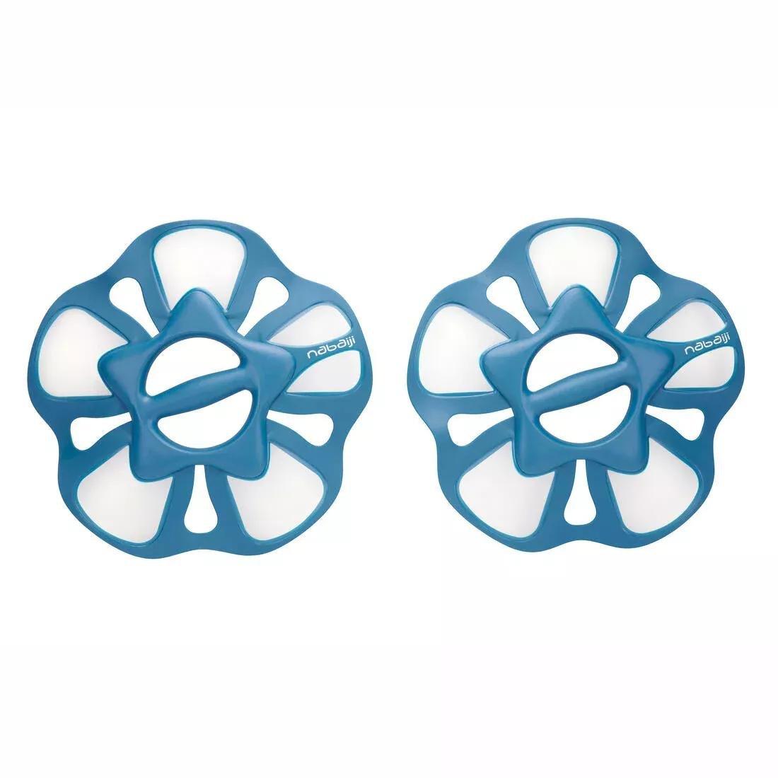 Pair Of Aquafit Pullpush Dumbbells Flower L, Blue, No Color, large image number 12
