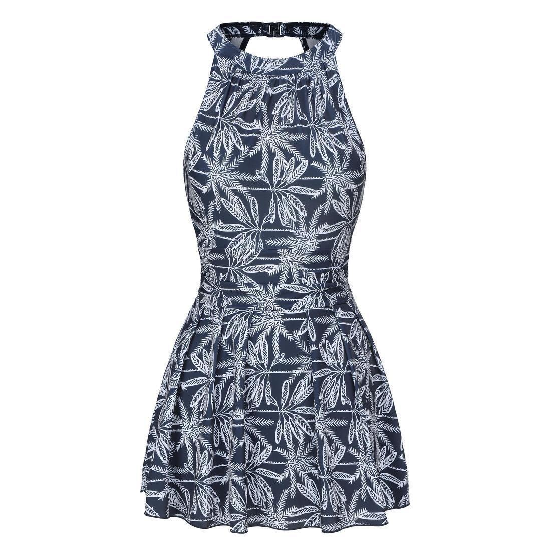 Women 1-Piece Skirt Swimsuit - CN Amber, White, No Color, large image number 3