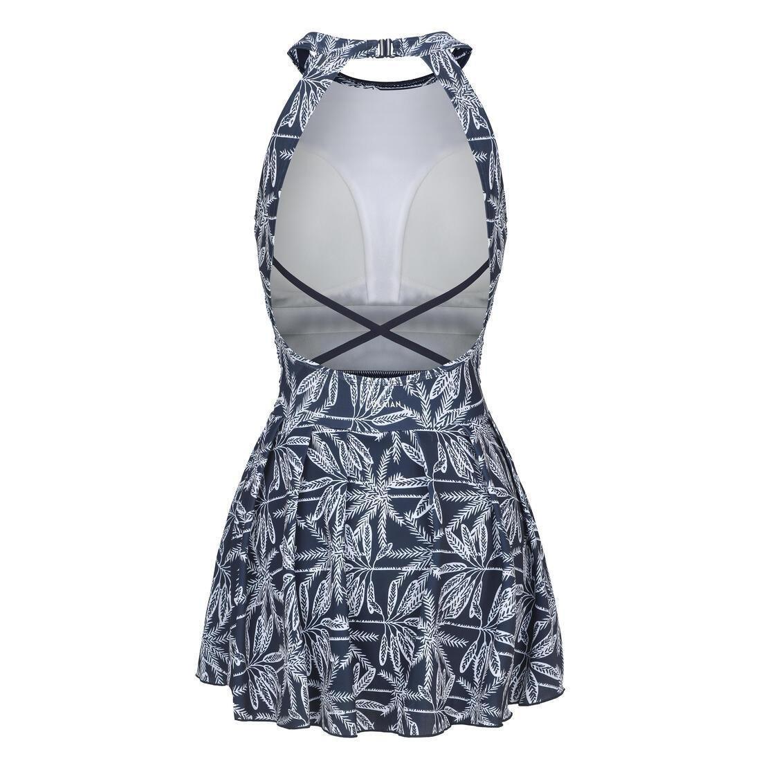 Women 1-Piece Skirt Swimsuit - CN Amber, White, No Color, large image number 4