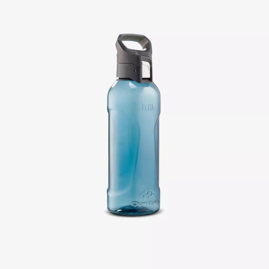 Plastic Hiking Flask With Quick Opening Cap - Mh500 0.8L, Blue, , medium