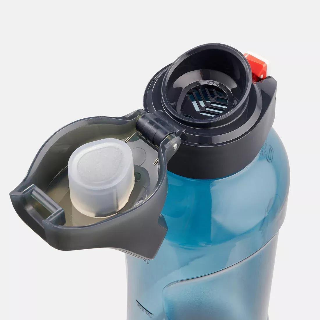 Plastic Hiking Flask With Quick Opening Cap - Mh500 0.8L, Blue, No Color, large image number 8